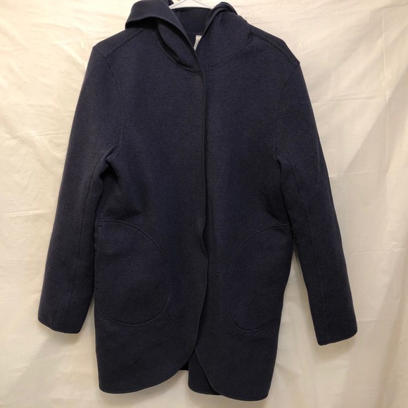 Lululemon Athletica Womens Blue Hooded Full Zip Hooded Jacket Size Medium Snap